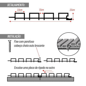 Kit 5 Painéis Ripados WPC Freijó 2,80m x 17cm – Interno e Externo (PROMOÇÃO) 