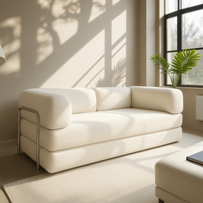 Sofá Cama Bloom Bouclé Linho (PROMOÇÃO) 
