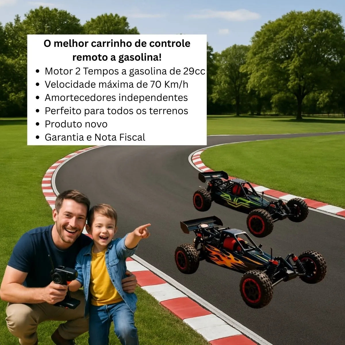 Buggy a Gasolina Controle Remoto 32cc (PROMOÇÃO) 